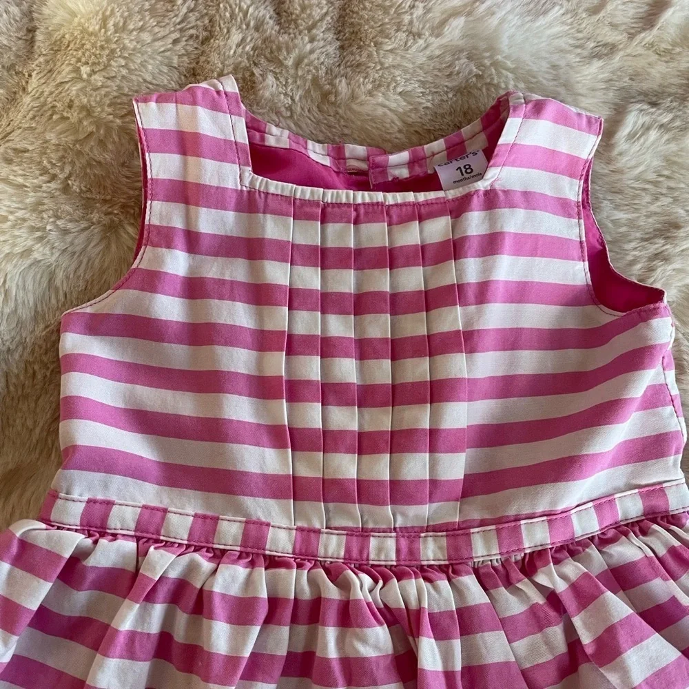 Pink and White Striped Dress